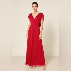 V. by Paris Valtadoros Rec Draped Open-Back Maxi Dress